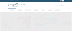 Desktop Screenshot of clinicadentaljorgemato.com